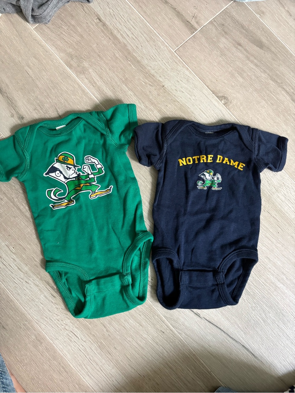 Notre Dame Newborn Baby Onesie - Bundle of 2